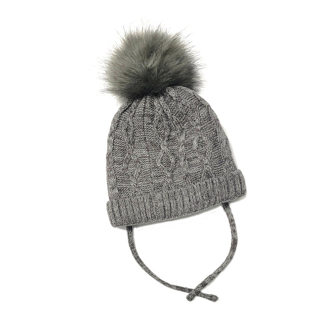 CALIKIDS Baby Fleece Lined Cable Knit Toque