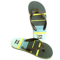 BILLABONG KIDS Big Boy or Girl Green Yellow Flip Flops