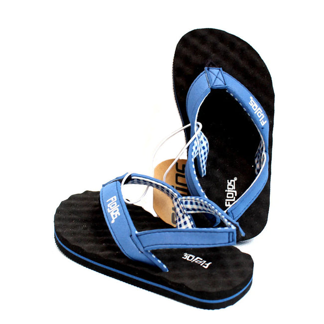 FLOJOS  Blue Thonged Flip Flops with Adjustable Back Strap