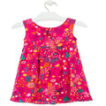 Losan Little Girl Pink Voile Dress Orange Embellishment