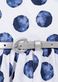 Losan Little Girl Sleeveless Dress Blue Polka Dots