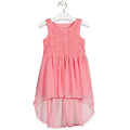 Losan Little Girls Fancy Summer Sleeveless Dress Hi Lo Hem