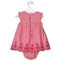 Losan Infant Baby Girl Red Checkered Short Sleeve Dress with Knickers