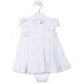 Losan Baby Girls Summer White Dotted Swiss Dress with Knickers