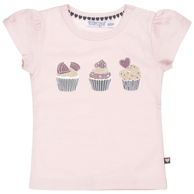 DIRKJE Little Girl Pink Cupcake Tee