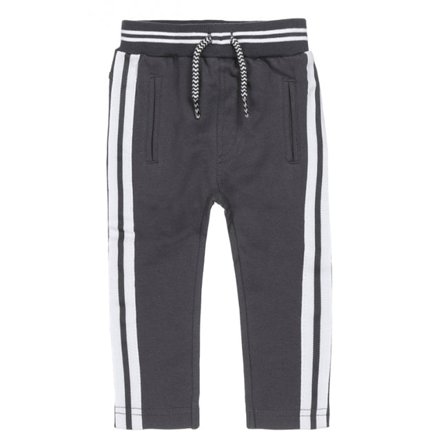 DIRKJE Little Boy "Beach Club" Grey Side Stripe Trousers