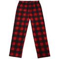 Great Northern Mens Red Black Buffalo Plaid Fleece PJ Pants