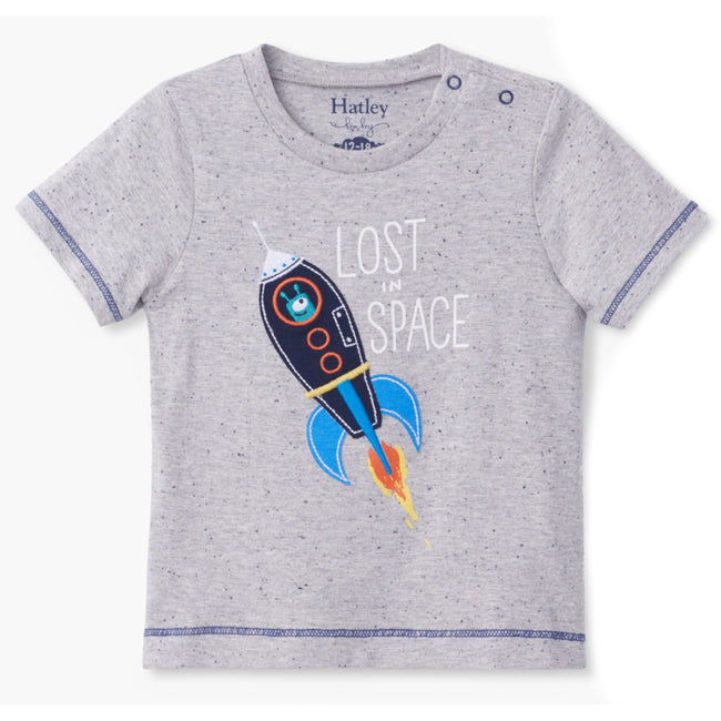 Hatley Glow in the Dark Space Rocket Tee Front