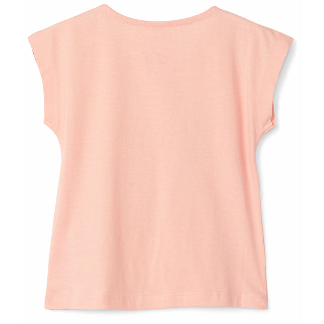 HATLEY Little Girl Pink Cozy Budgies Tee Back