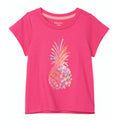 Hatley Little Girl Glimmer Pineapple Tee Front
