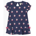 Hatley Little Girl Navy All Over Print Flounced Hem Dress Front