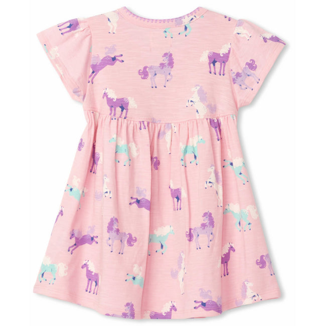Hatley Baby Girl Playful Ponies Puff Dress Back