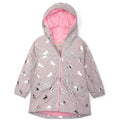 Hatley Little Girl Playful Ponies Rain Jacket Front