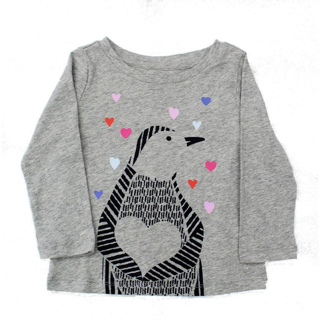 Baby Girl Long Sleeve Grey Tee