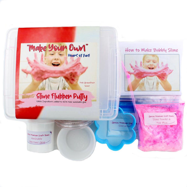 GENIUS DIY Craft Kit Pink Grapefruit Bubbly Slime