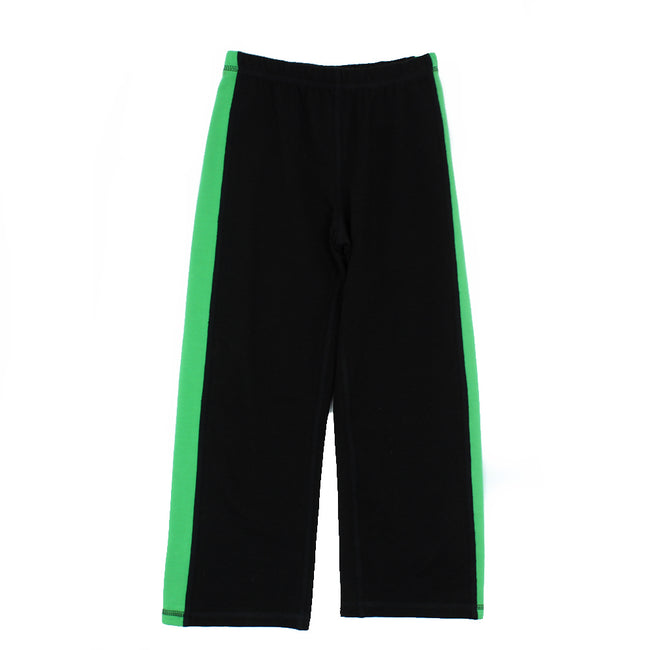 Little Boy Little Girl Active Wear Black/Green Bamboo Pants