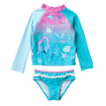 LIMEAPPLE Little Girl 2 Pc Long Sleeve Rashguard Set