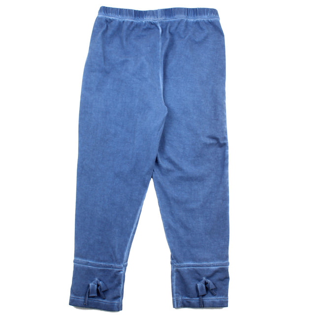 Blubyblu Big Girl Capri Leggings Blue Back Bow