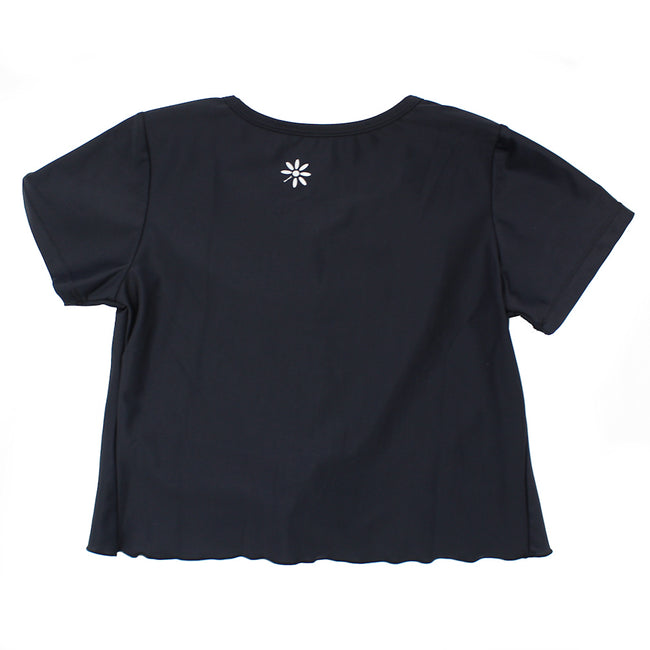 BE REAL Big Girl Short Sleeve Black Active Wear Top (Sz 12)