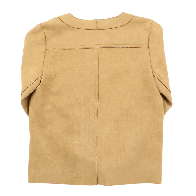BLUBYBLU Big Girl Faux Suede Caramel Jacket (Sz 14)