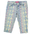 CELEBRITY PINK GIRLS Big Girl Geometric Print Denim Bermuda Short (Sz 16)