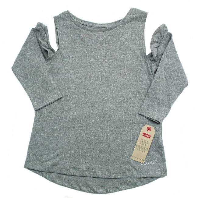 LEVI'S Little Girl Cold Shoulder Long SleeveTop