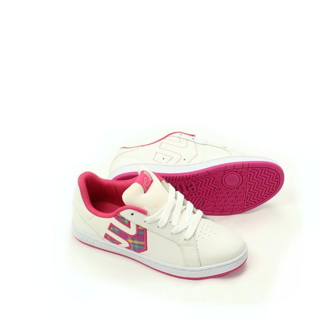 Etnies Kids Girls Shoe White Plaid