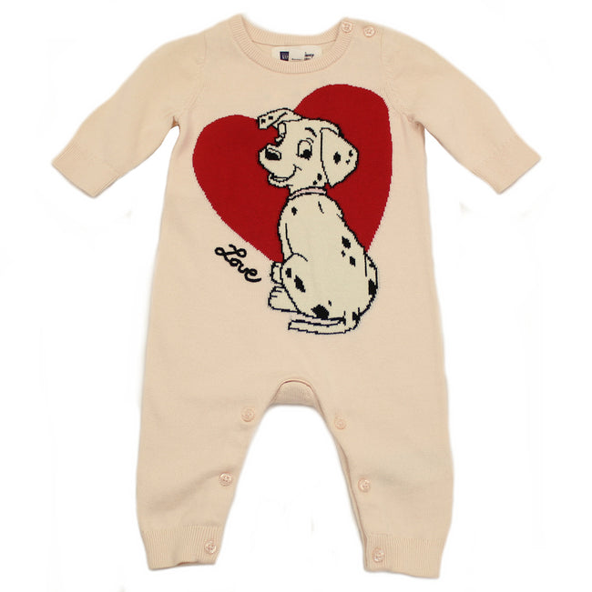 Baby Gap Baby Girl Knit Pink Onsie with Dalamaton
