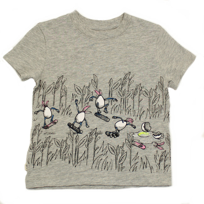 Baby Girl Little Girl Grey Graphic Tee Shirt