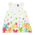 Losan Baby Girl Printed Flowers White Dress