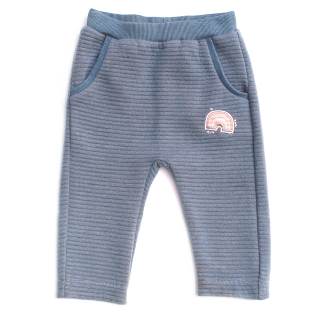 Bobderbar baby girl blue pull on fleece pants