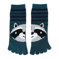 DENSLEY Toed Novelty Critter Socks Cat Raccoon Bear Dog for Kids