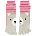 DENSLEY Toed Novelty Critter Socks Cat Raccoon Bear Dog for Kids