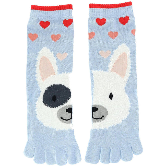 DENSLEY Toed Novelty Critter Socks Cat Raccoon Bear Dog for Kids