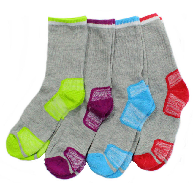 Gertex Densley Girls 4 Pack Athletic Crew Socks