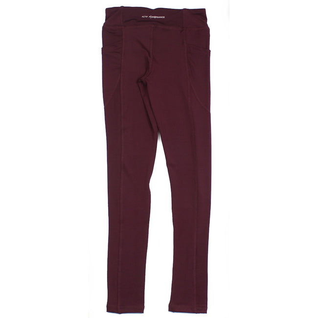 Actif Performance Girls Activewear Leggings Burgundy