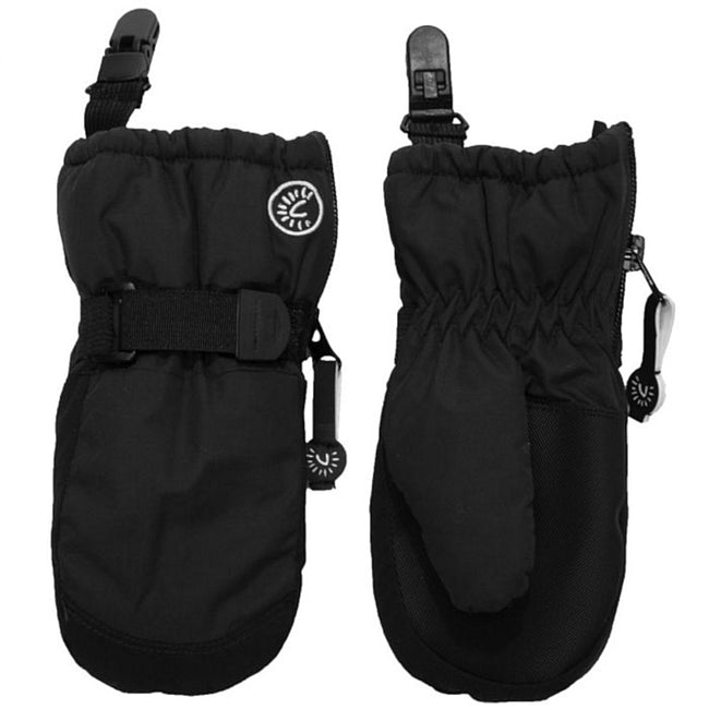 Calikids Kids Winter Waterproof Mitten Black Clip
