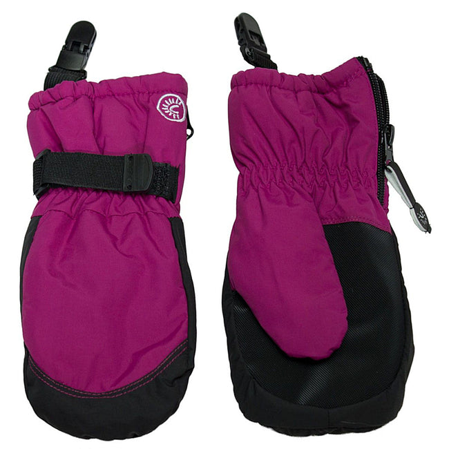 Calikids Kids Winter Waterproof Mitten Fuchsia Clip