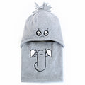 Funny Face Winter Toque Neckwarmer Grey