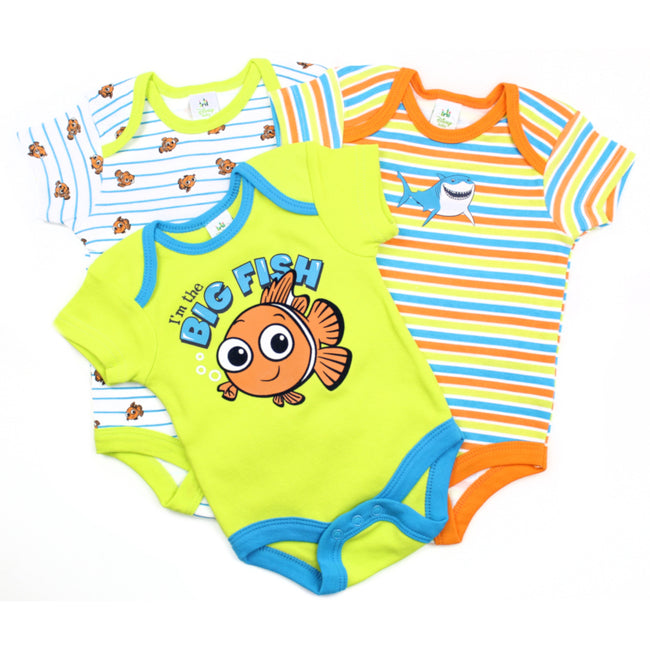 Disney Baby Nemo 3 Pack Bodysuit Onsie