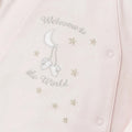 LITTLE ME Baby Girl Pink Welcome Footie with Hat Graphic