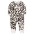 LITTLE ME Baby Girl Leopard Print Footie