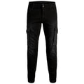 Jack Jones Black Denim Cargo Joggers back