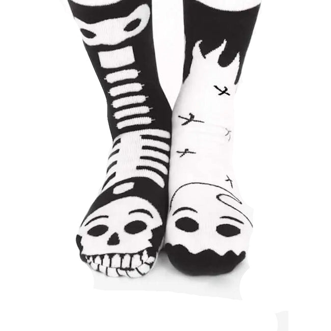 Mismatch Socks GLOW IN THE DARK Ghost & Skeletons Kids & Adult
