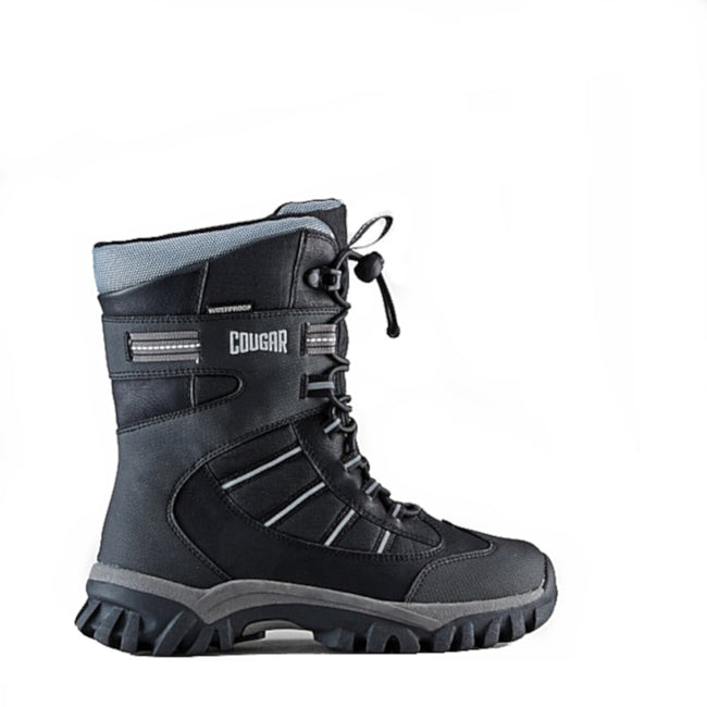 Cougar Kids Youth Boys Winter Boots Tyson Black Grey