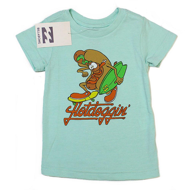 Billabong Baby Hotdogging Tee Shirt Blue Big Graphic