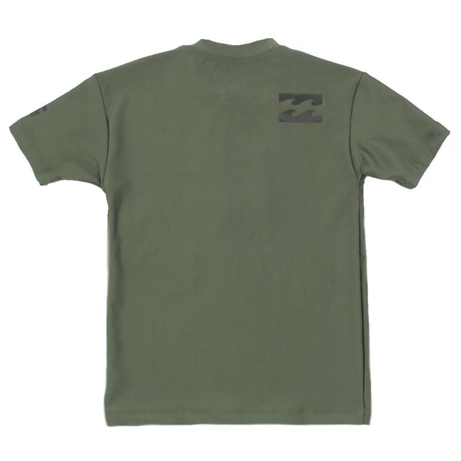 BILLABONG KIDS Little Boy Green Short Sleeve Rashguard Top Back