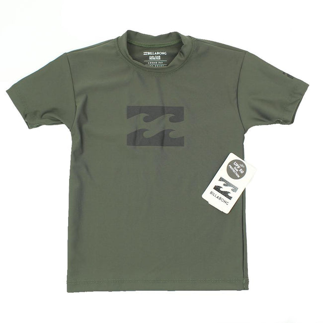 BILLABONG KIDS Little Boy Green Short Sleeve Rashguard Top