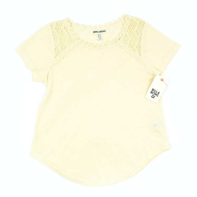 BILLABONG KIDS Little Girl Lace Eyelet Shoulder T-Shirt
