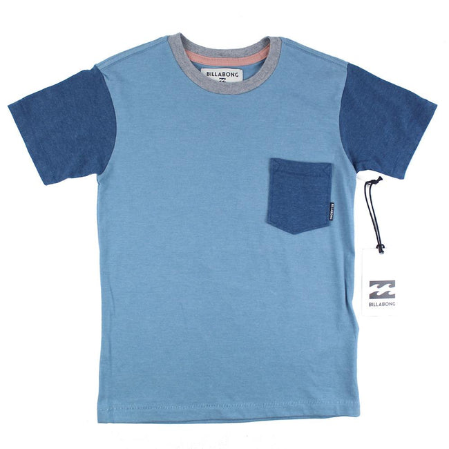 BILLABONG Polo Pocket Little Boy Short Sleeve Color Block Tee